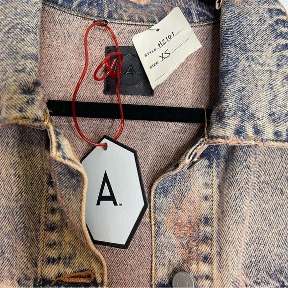 Alchemist Blessed Lemon City Distressed Denim Jacket XS - Picture 5 of 5